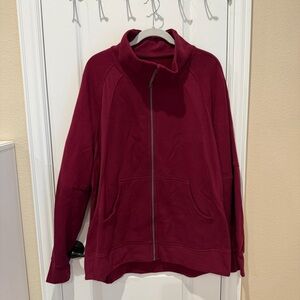 Lululemon Oversized Scuba Full Zip Funnel Neck Long Deep Luxe